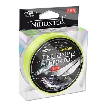 Леска плетеная Mikado Nihonto Fine 0,1 мм, 150 м, 7,7 кг fluo(Nihonto Fine)